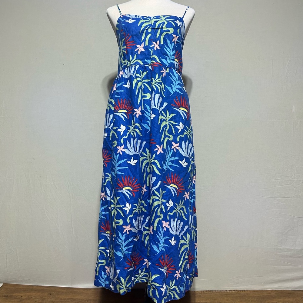 LOFT Beach Sun Strappy Back Midi Dress
